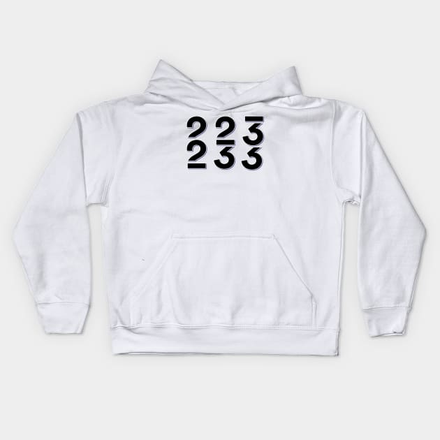 Number 223 and Number 233 Kids Hoodie by Persius Vagg